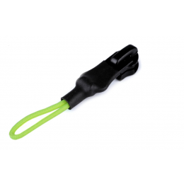 Slider for invisible zipper tape 5 mm - black/ neon yellow