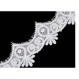 Embroidered lace 60 mm - white