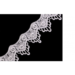 Guipure lace 35 mm - white