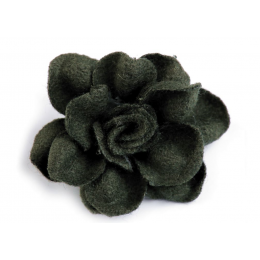 Wool flower 40 mm -  olive