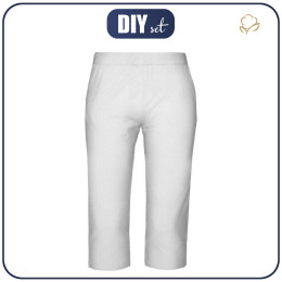 Pajamas-cropped pants "LINDA" - B-00 White - sewing set