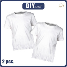 2-PACK - BASIC KID’S T-SHIRT - WHITE - sewing set
