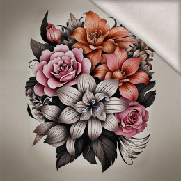 BOUQUET OF FLOWERS WZ.10 - panel (60cm x 50cm) brushed knitwear with elastane ITY