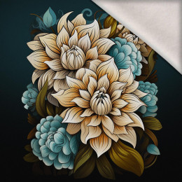 BOUQUET OF FLOWERS WZ.4 - panel (60cm x 50cm) brushed knitwear with elastane ITY