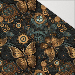 Butterfly & Flowers wz.12 - Hydrophobic brushed knit