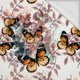 Butterfly & Flowers wz.13 - looped knit fabric