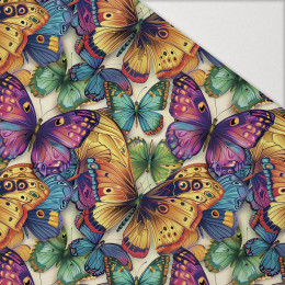 Butterfly & Flowers wz.17 - Hydrophobic brushed knit