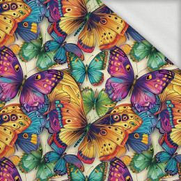 Butterfly & Flowers wz.17 - looped knit fabric
