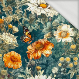Butterfly & Flowers wz.1 - looped knit fabric