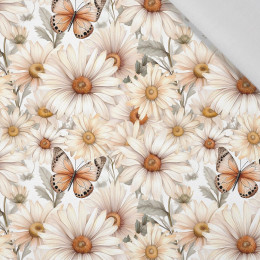 Butterfly & Flowers wz.4 - Cotton woven fabric