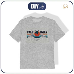 KID’S T-SHIRT - CALIFORNIA no. 1 / melange light grey - single jersey 