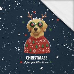 CHRISTMAS DOG PAT. 5 - panel (60cm x 50cm)- single jersey with elastane ITY