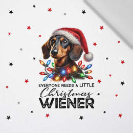 CHRISTMAS DOG PAT. 4 - panel (60cm x 50cm)  Cotton woven fabric