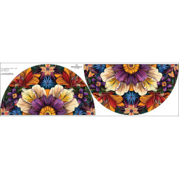 COLORFUL FLOWERS PAT.4- circle skirt panel