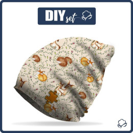 "Beanie" cap - SLEEPING ANIMALS MIX (SLEEPING ANIMALS) / sand  51-53