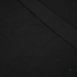 BLACK - Ribbed knit fabric