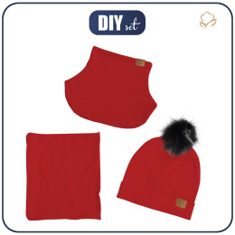 RED - Cap and loop creative sewing set
