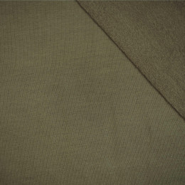 D-49 KHAKI - brushed knitwear with elastane
