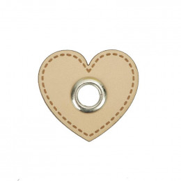 Washer with eyelet Heart - coffee with milk