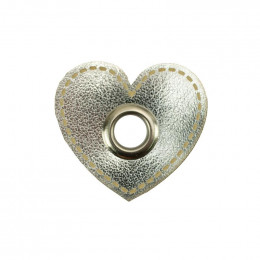 Washer with eyelet Heart - silver