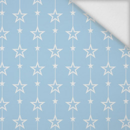 WHITE  STARS (CHAINS) / light blue - softshell
