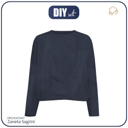 HOMEWEAR velour sweatshirt "EVA" - JEANS - sewing set