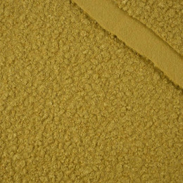 MUSTARD - Coat fabric with Boucle look