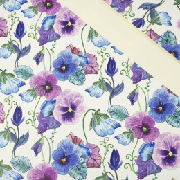 PANSIES (BLOOMING MEADOW) - (35 cm x 70 cm) - thick pressed leatherette