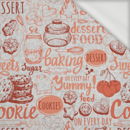 CONFECTIONER (HOBBIES AND JOBS) - brick / acid - looped knit fabric