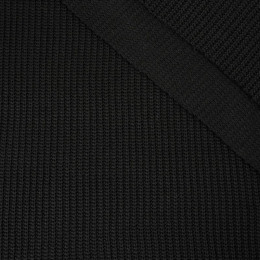 BLACK - Cotton sweater knit fabric 505g