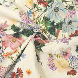 PASTEL FLOWERS PAT 5 - Cotton woven fabric