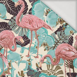 FLAMINGOS AND  MONSTERAS - Viscose jersey