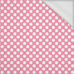 30% WHITE DOTS / pink - looped knit 