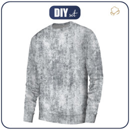 MEN’S SWEATSHIRT (OREGON) BASIC - GRUNGE (grey) - looped knit fabric 