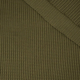 OLIVE GREEN - Cotton sweater knit fabric