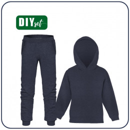 Children's tracksuit (OSLO) - JEANS - looped knit fabric 