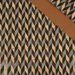 CORK HERRINGBONE LAMINA (44 cm x 50 cm) - material with a lining