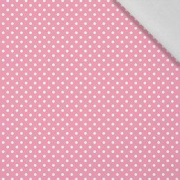 50cm DOTS WHITE / pink - Cotton woven fabric