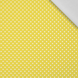 50cm DOTS WHITE / yellow - Cotton woven fabric