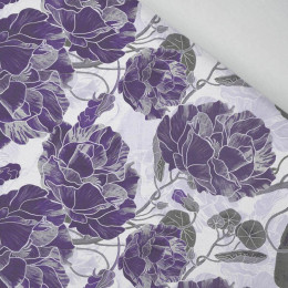 FLOWERS pat. 5 (violett) - brushed knitwear with elastane 