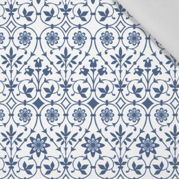 FLOWERS pat. 1 (classic blue) - Cotton woven fabric