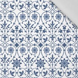 42CM FLOWERS pat. 1 (classic blue) - Cotton woven fabric