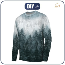 MEN’S SWEATSHIRT (OREGON) BASIC - FORREST OMBRE (WINTER IN THE MOUNTAIN) - looped knit fabric 