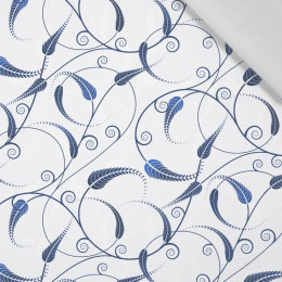 LEAVES pat. 5 (classic blue) - Cotton woven fabric