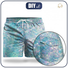 Men's swim trunks - RAINBOW OCEAN pat. 2 - sewing set