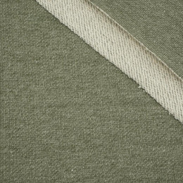 OLIVE MELANGE - thick looped knit
