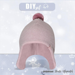 "AVIATOR" HAT - DUSKY PINK - BUCLE / pale pink 