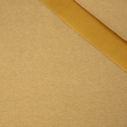 MUSTARD MELANGE - brushed sweatshirt with teddy  / alpine fleece