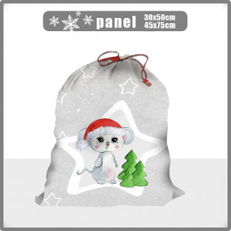 BLANKA THE WINTER MOUSE - Cotton woven fabric panel / Choice of sizes