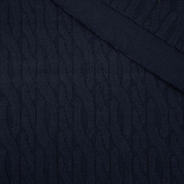 Navy - Sweater knit fabric 420g - Braid